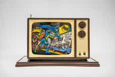 Superhero Artwork Superhero Artwork Batman T.V. Sculpture (Original)