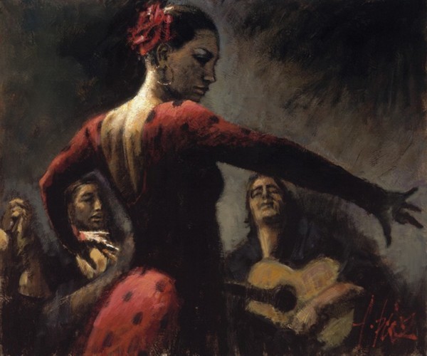 Fabian Perez Study for Tablao Flamenco II